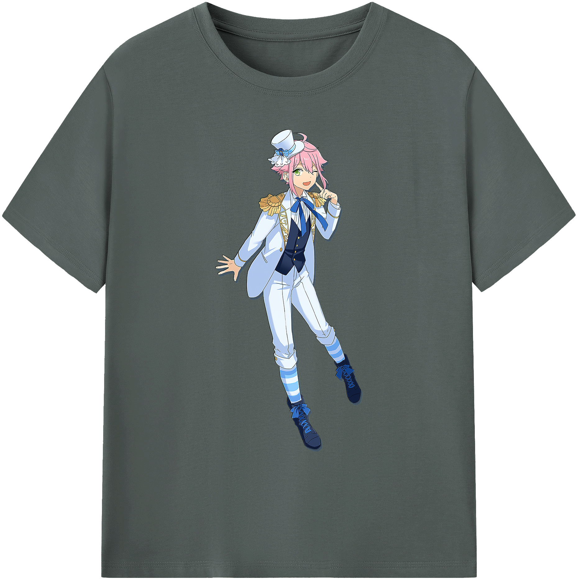 （画像用） あんさんぶるスターズ! Ensemble Stars 綿100％ メンズ半袖Tシャツ｜肌触りやわらか＆通気性